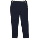 古着 Calvin klein カルバンクライン スラックスパンツ 34 ネイビー レディース 【中古】