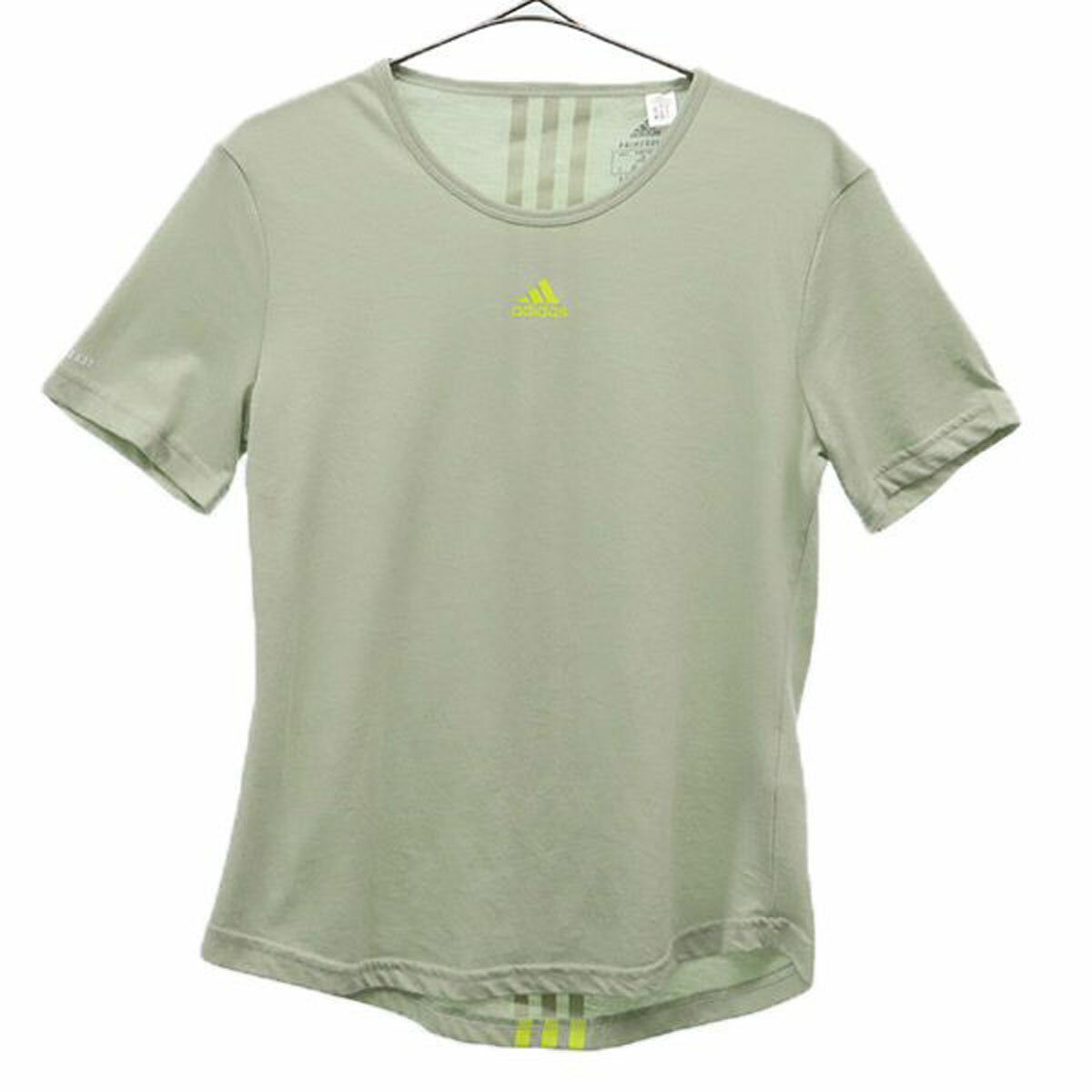 乐天商城 - 古着 adidas アディダス プリント 半袖 Tシャツ S グリーン レディース 【中古】