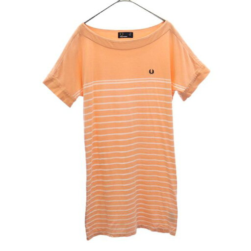 古着 FRED PERRY フレッドペリー ボーダー 半袖 ワンピース 4 ピンク系 レディース 【中古】 古着 FRED PERRY フレッドペリー ボーダー 半袖 ワンピース 4 ピンク系 レディース 【中古】