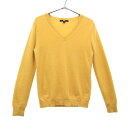 古着 UNIQLO ユニクロ カシミヤ100% 長袖 Vネック セーター S イエロー ニット レディース 【中古】 【PD】(4)