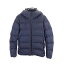 古着 UNIQLO ユニクロ シームレス ダウンジャケット S ネイビー フード メンズ 【中古】