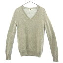 古着 UNIQLO ユニクロ 長袖 カシミヤ100% Vネック セーター S グレー ニット レディース 【中古】 【PD】