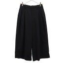 古着 ユニクロ UNIQLO ウールブレンド ガウチョパンツ 9 ブラック レディース 【中古】