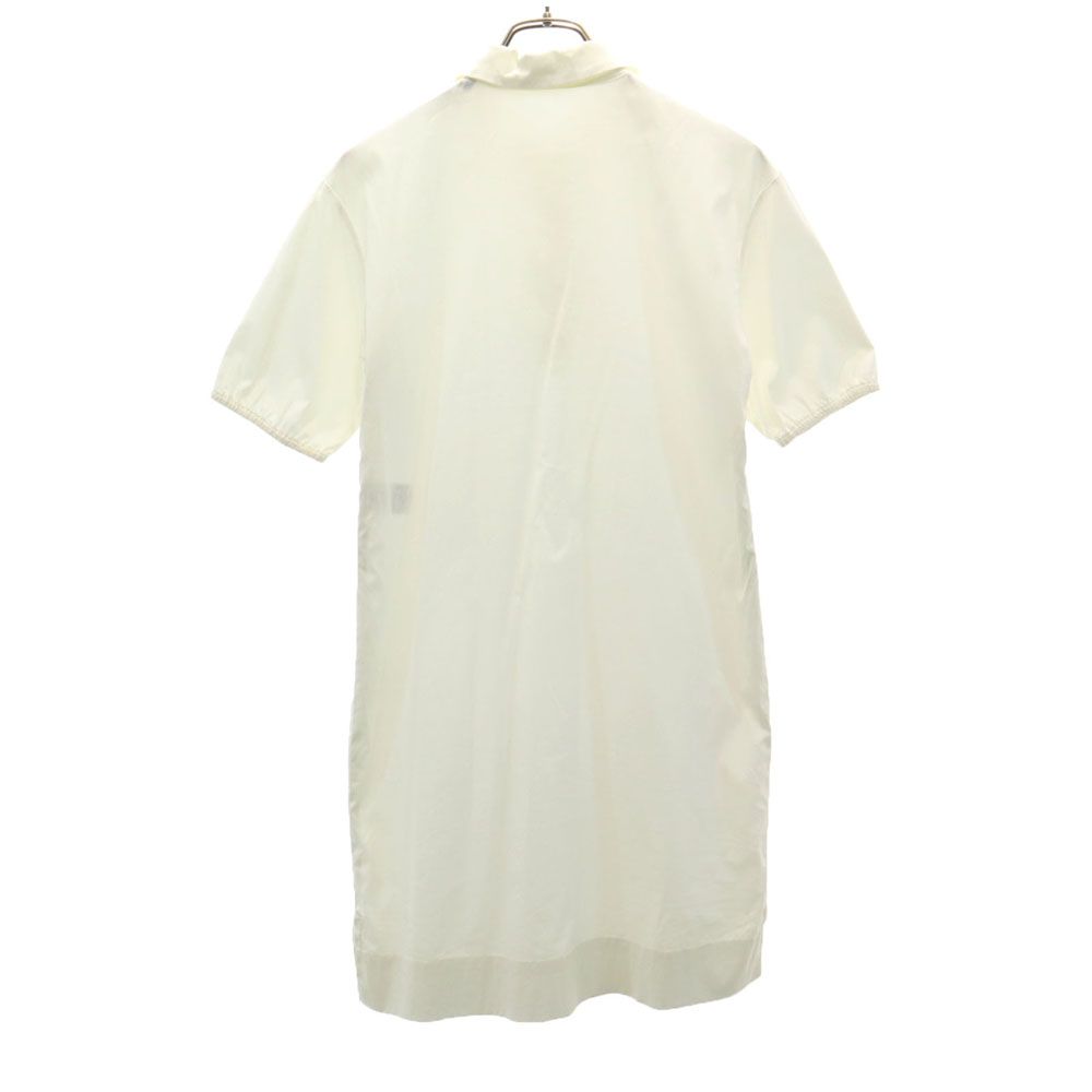古着 JIL SANDER ジルサンダー ネイビー イタリア製 半袖 シャツワンピース 34 白 NAVY レディース 【中古】