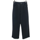 古着 Yohji Yamamoto ヨウジヤマモト 日本製 ウール スラックスパンツ 2 黒 レディース 【中古】 【PD】