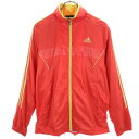 古着 adidas アディダス ウインドブレーカー M レッド×イエロー系 裏メッシュ地 メンズ 【中古】 【PD】