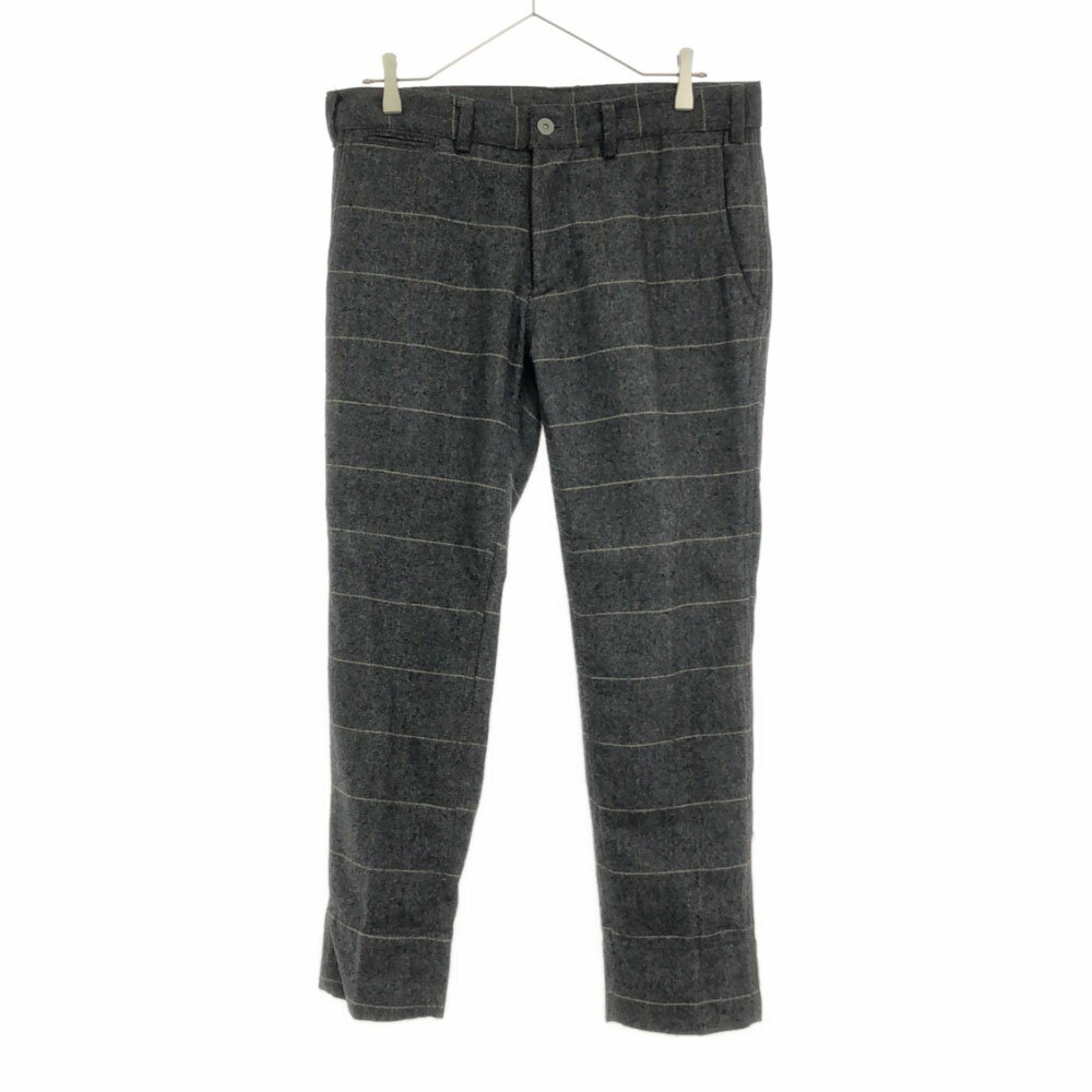 古着 SUPERTHANKS スーパーサンクス ウールブレンド チェック ウールパンツ M グレー系 ST13AW1-PT メンズ 【中古】
