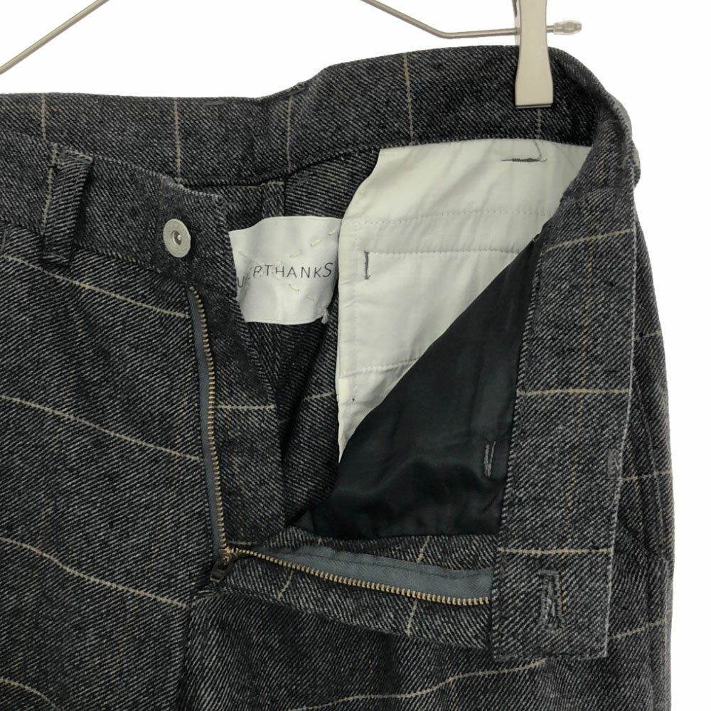 古着 SUPERTHANKS スーパーサンクス ウールブレンド チェック ウールパンツ M グレー系 ST13AW1-PT メンズ 【中古】