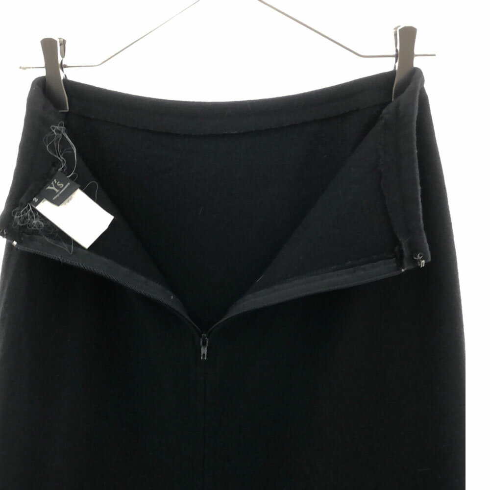 古着 Y's ワイズ 90s 日本製 ウールブレンド ロングスカート 2 ブラック YOHJI YAMAMOTO バックジップ オールド ヴィンテージ レディース 【中古】 3