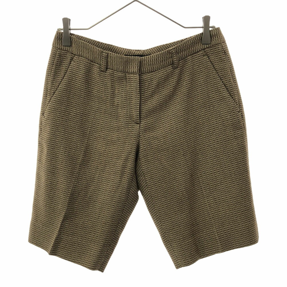 Nylon, Rayon, Polyester - 古着 theory セオリー 日本製 ウールブレンド 千鳥格子 ショートパンツ 2 ブラウン系 レディース 【中古】 【PD】