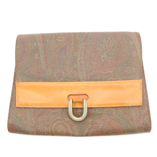 古着 ETRO エトロ クラッチバッグ ブラウン系 メンズ 【中古】 【PD】 古着 ETRO エトロ クラッチバッグ ブラウン系 メンズ 【中古】 【PD】