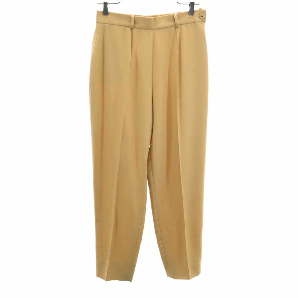 古着 Givenchy ジバンシー 90s フランス製 オールド ウールパンツ 40 キャメル レディース 【中古】(4)