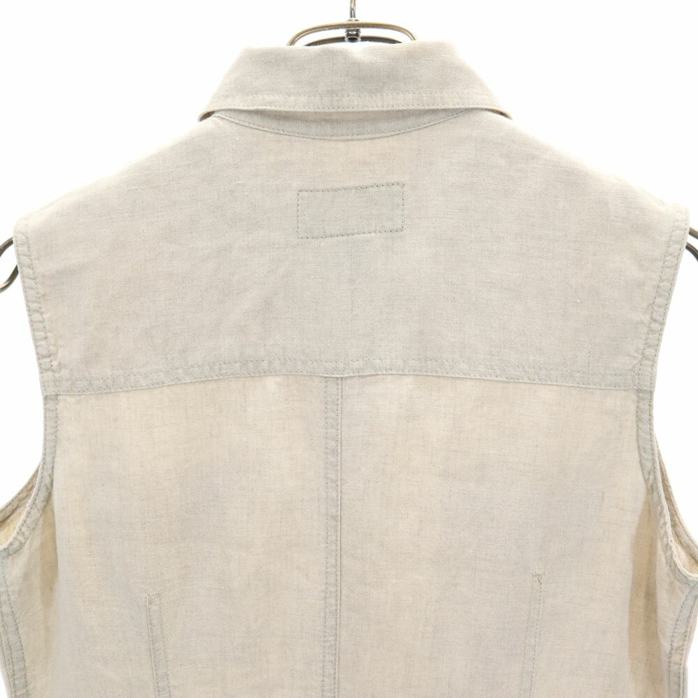 古着 Eddie Bauer エディーバウアー アウトドア リネン ノースリーブ シャツワンピース 8 ベージュ レディース 【中古】