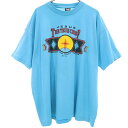 古着 FRUIT OF THE LOOM フルーツオブザルーム 90s USA製 ネイティブプリント 半袖 シングルステッチ Tシャツ XXL 水色 BEST ビッグサイズ オールド ヴィンテージ メンズ 【中古】 【PD】(4)
