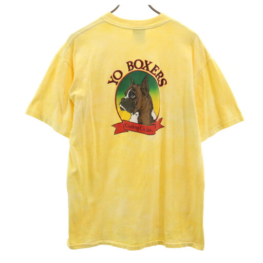 古着 ONEITA オニータ 90s オールド シングルステッチ バックプリント タイダイ柄 半袖 Tシャツ XL イエロー POWER-T メンズ 【中古】 古着 ONEITA オニータ 90s オールド シングルステッチ バックプリント タイダイ柄 半袖 Tシャツ XL イエロー POWER-T メンズ 【中古】
