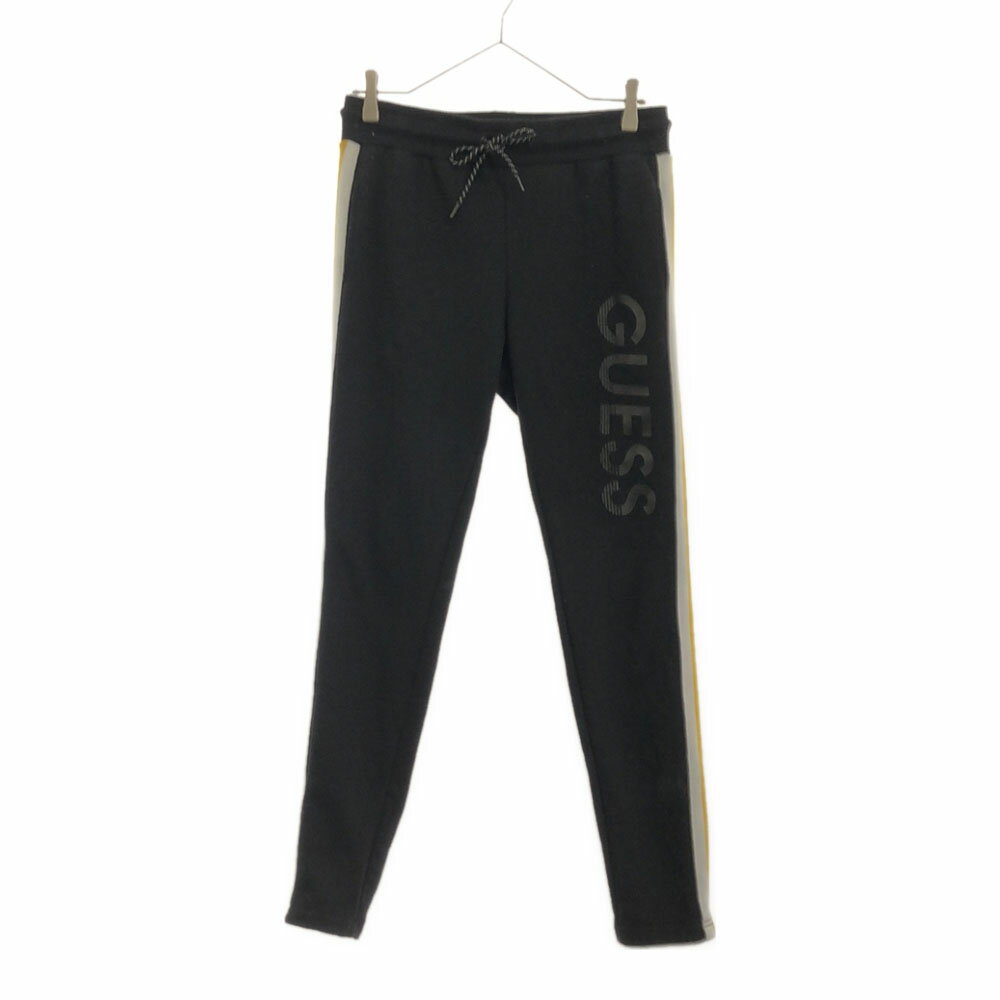 古着 Guess ゲス スウェットパンツ XS ブラック ライン入り 裾ファスナー メンズ 【中古】
