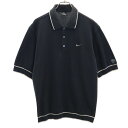 古着 ナイキ NIKE ゴルフ 5分袖 ポロシャツ M ブラック GOLF メンズ 【中古】