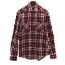 古着 LOUIS VUITTON ルイヴィトン イタリア製 チェック柄 長袖 ネルシャツ XS 赤系 メンズ 【中古】 【PD】
