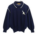古着 LANCEL ランセル 長袖 セーター M ネイビー PARIS ニット レディース 【中古】 【PD】