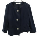 古着 Pierre Cardin ピエールカルダン 日本製 ジャケット 40 ネイビー レディース 【中古】(4)