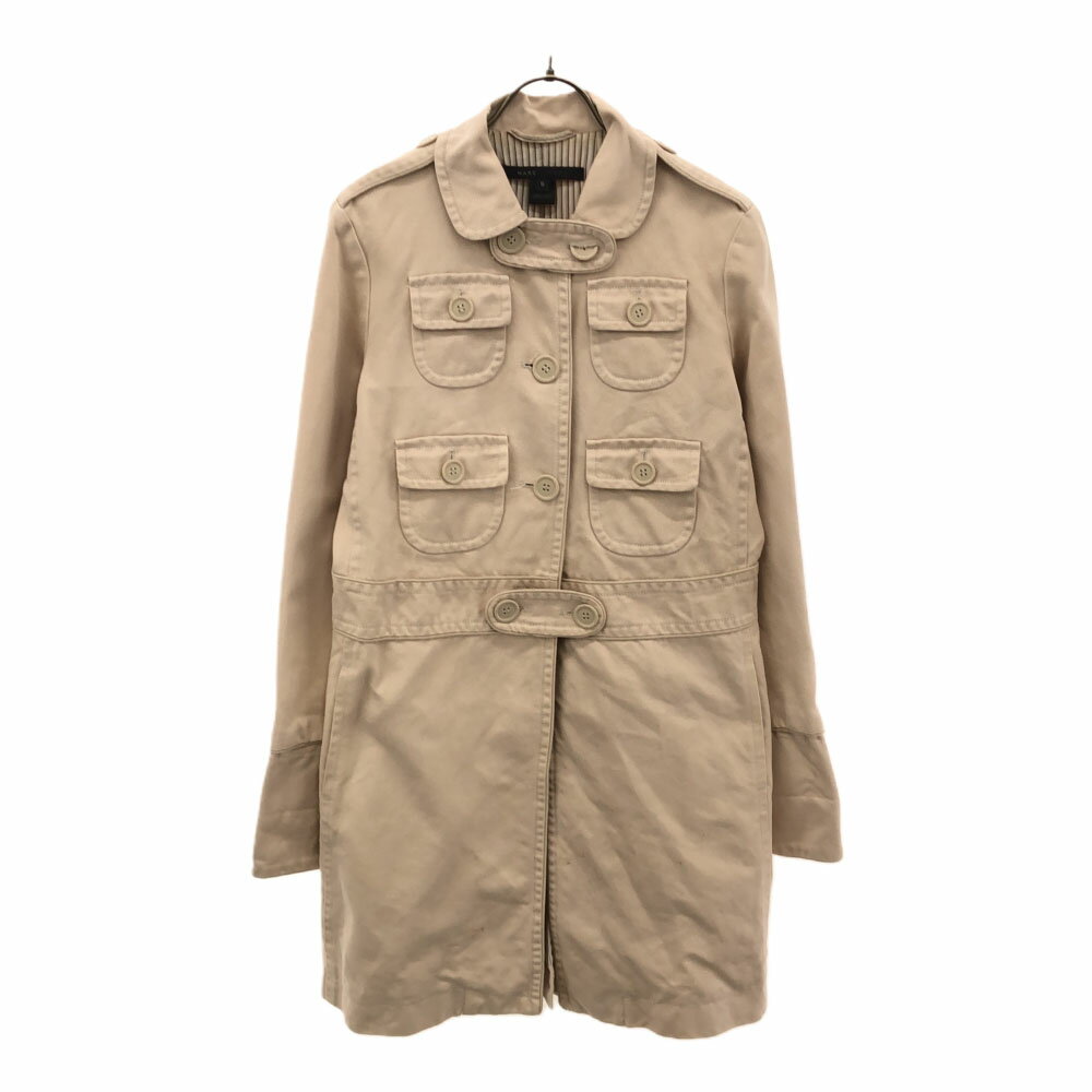 古着 MARC JACOBS マークジェイコブス コート S ピンクージュ トレンチコート レディース 【中古】 【PD】