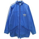 古着 adidas アディダス 80s ヴィンテージ トレフォイルロゴ ウインドブレーカー M ブルー ジャケット メンズ 【中古】 【PD】