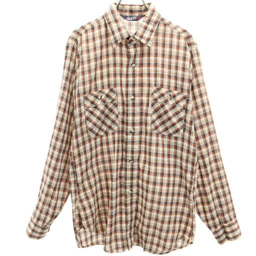 古着 Levi's リーバイス 70s ヴィンテージ チェック柄 長袖 シャツ M ブラウン系 メンズ 【中古】 古着 Levi's リーバイス 70s ヴィンテージ チェック柄 長袖 シャツ M ブラウン系 メンズ 【中古】