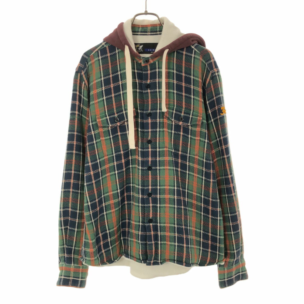 樂天商城 - 古着 FAT エフエーティー チェック柄 ジャケット SKINNY グリーン系 パーカー メンズ 【中古】