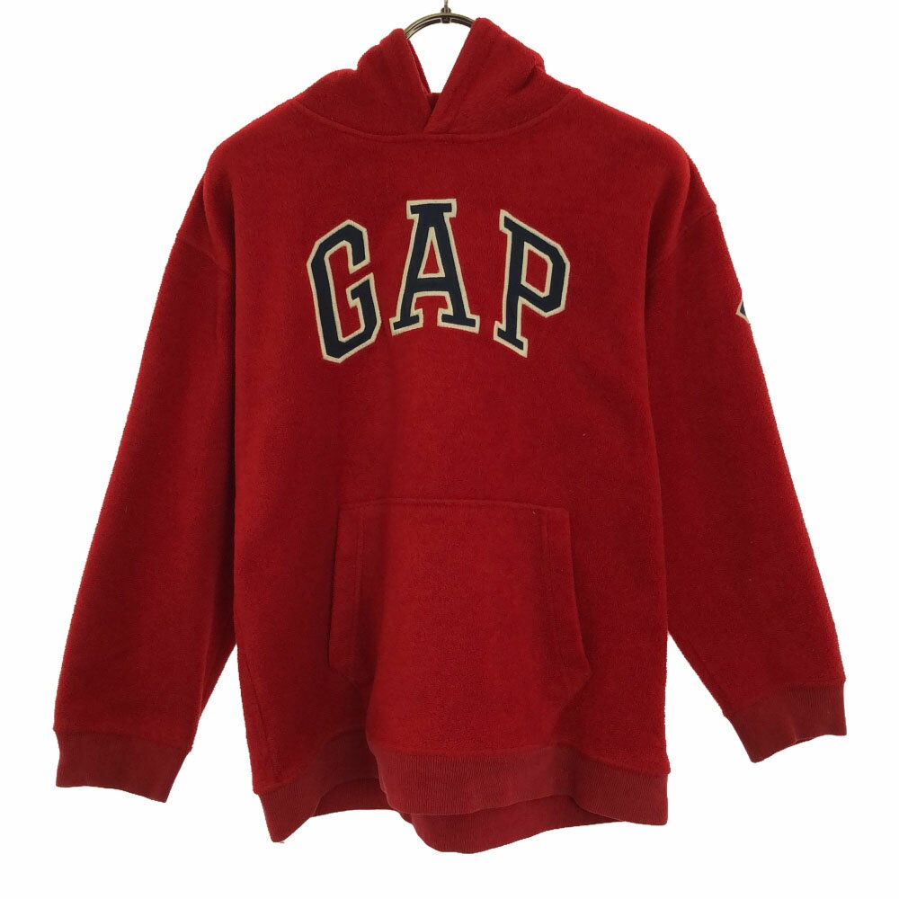 古着 ギャップ GAP 長袖 フリース パーカー L（10） レッド 裏起毛 キッズ 【中古】(4)