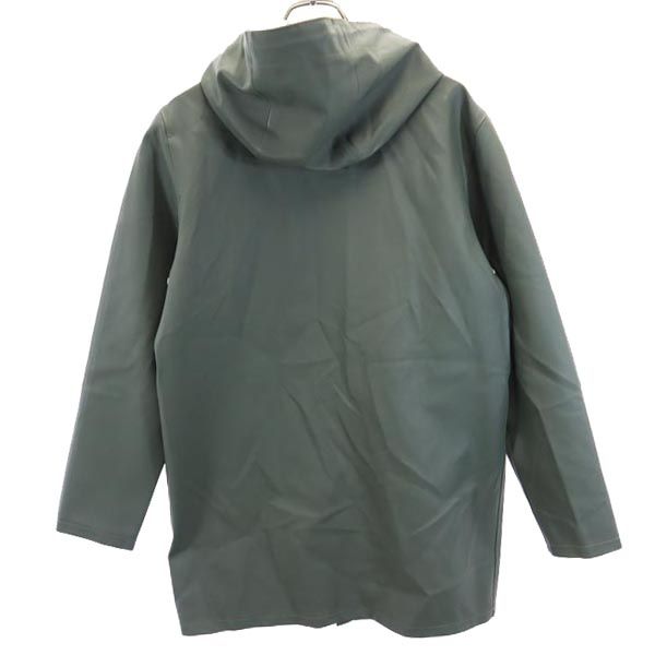 古着 STUTTERHEIM ストゥッテルハイム 撥水加工 レインコート グリーン フード メンズ 【中古】 【PD】
