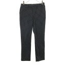 古着 LAUREN RALPH LAUREN ローレンラルフローレン ドット ロングパンツ 4 ブラック系 サイドジップ レディース 【中古】(4)