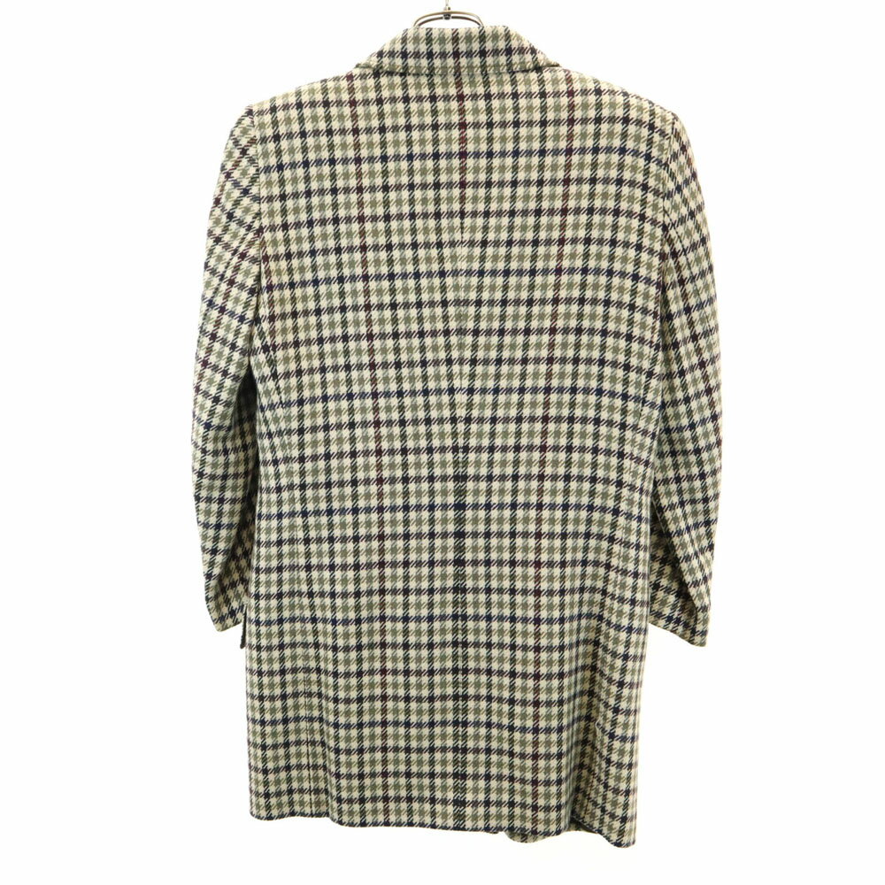 古着 グッチ GUCCI 80s 90s イタリア製 ウールブレンド オールド チェック柄 ジャケット 40 カーキ系 ダブルボタン レディース 【中古】 【PD】