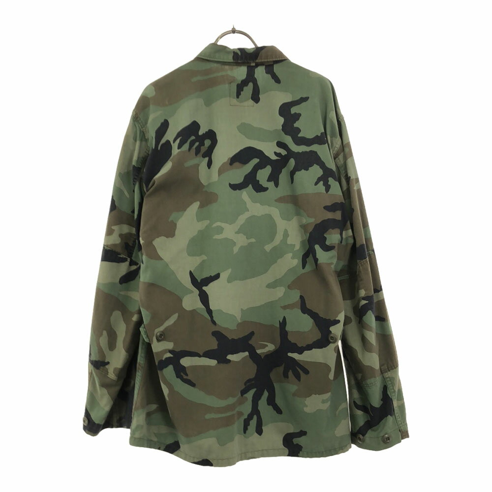 古着 US ARMY アメリカ軍 80s 迷彩 カモファティーグ ミリタリージャケット M グリーン系 DLA オールド ヴィンテージ メンズ 【中古】