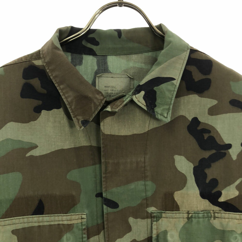 古着 US ARMY アメリカ軍 80s 迷彩 カモファティーグ ミリタリージャケット M グリーン系 DLA オールド ヴィンテージ メンズ 【中古】