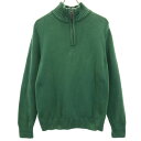 古着 L.L.Bean エルエルビーン 長袖 コットンニット セーター S グリーン系 ハーフジップ アウトドア メンズ 【中古】 【PD】(4)