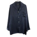 古着 LANVIN LA COLLECTION ランバンコレクション シルク 長袖 ルームウェア M ネイビー パジャマ メンズ 【中古】 【PD】