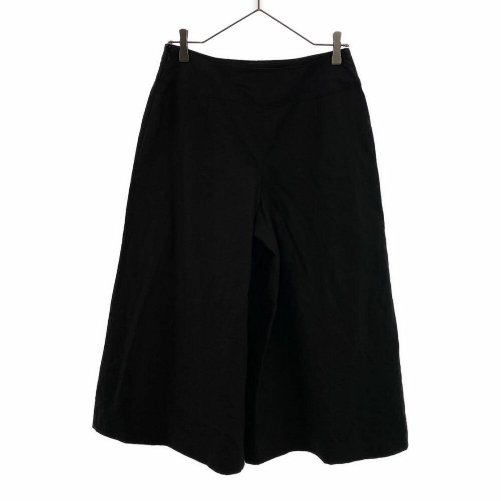 古着 アエル 日本製 ラップ キュロットパンツ 40 ブラック サイドジップ レディース 【中古】