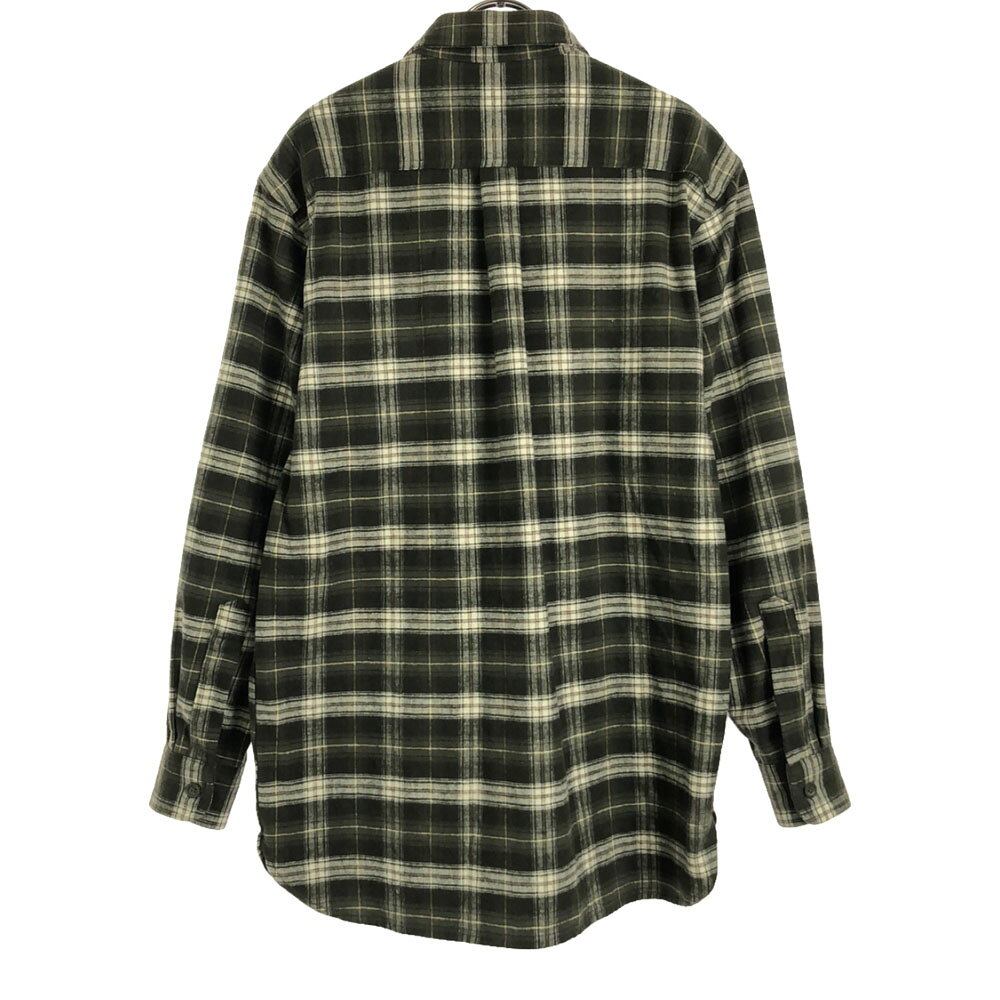 古着 L.L.Bean エルエルビーン チェック柄 長袖 ネルシャツ S モスグリーン系 アウトドア メンズ 【中古】