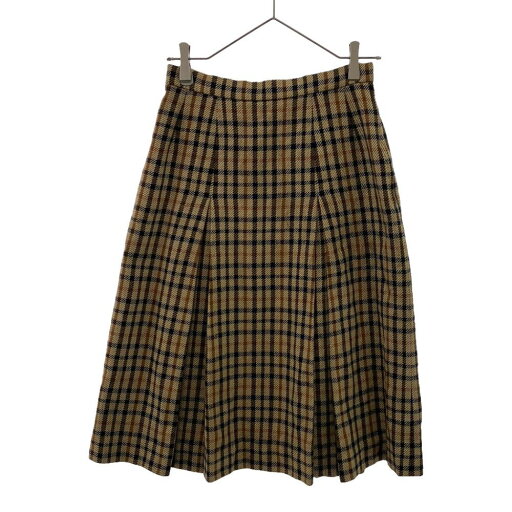 古着 DAKS ダックス チェック柄 ミディ丈 プリーツスカート ベージュ系 レディース 【中古】 【PD】 古着 DAKS ダックス チェック柄 ミディ丈 プリーツスカート ベージュ系 レディース 【中古】 【PD】