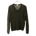 古着 Paul Smith ポールスミス 日本製 ウール 長袖 Vネック セーター M カーキ ニット レディース 【中古】 【PD】