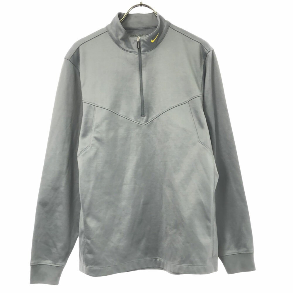 ナイキゴルフ ゴルフ 長袖 ハーフジップ トレーニング ジャージ S グレー NIKE GOLF メンズ 【中古】