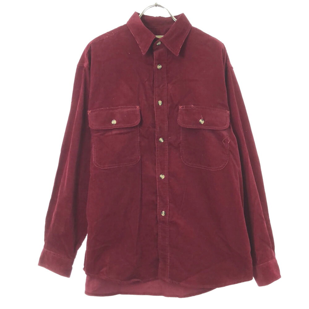 乐天商城 - 古着 UNIQLO ユニクロ 90s 長袖 コーデュロイシャツ M レッド オールド メンズ 【中古】