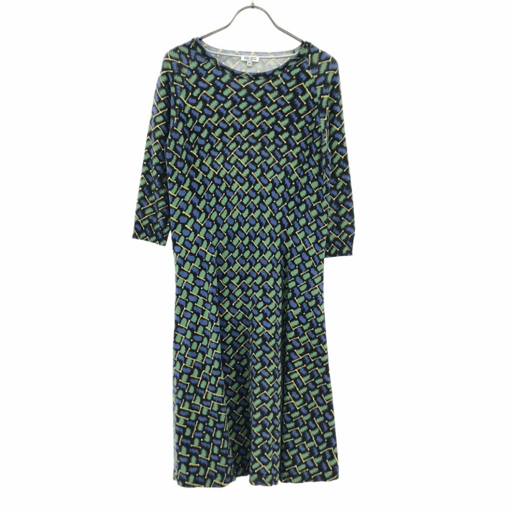 古着 KENZO ケンゾー 総柄 5分袖 フレ