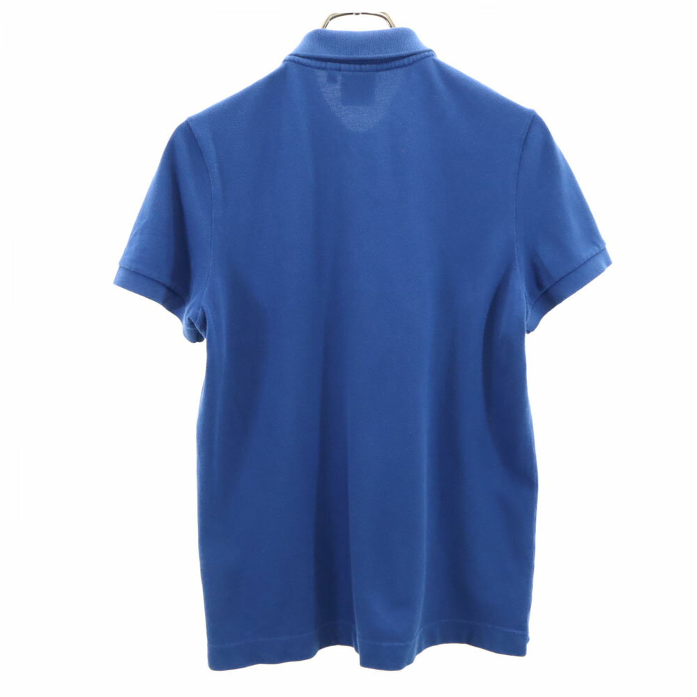 古着 LACOSTE L!VE ラコステライブ 半袖 ポロシャツ 3 ブルー 鹿の子 メンズ 【中古】 【PD】