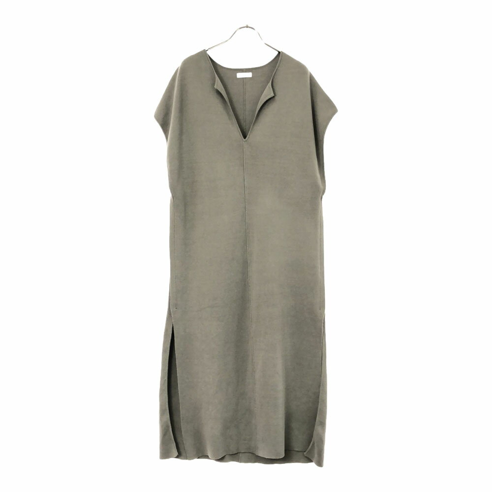 Rakuten - 古着 FRAY I.D フレイアイディー 半袖 レーヤードカフタンニット ロングワンピース ONE SIZE グレー系 FWNO211089 レディース 【中古】 【PD】