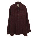 古着 L.L.Bean エルエルビーン チェック柄 長袖 ネルシャツ L レッド×ブラック アウトドア メンズ 【中古】