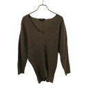 古着 theory セオリー 長袖 Vネック ニット M ブラウン系 カットソー レディース 【中古】 【PD】