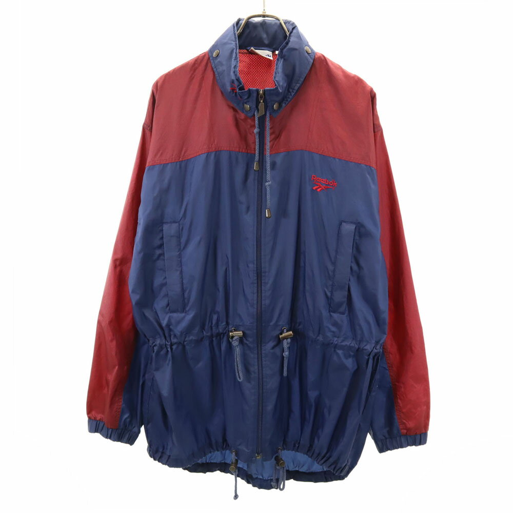 古着 Reebok リーボック 90s ナイロンジャケット L ネイビー 他 オールド メンズ 【中古】