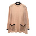 古着 Christian Dior SPORTS クリスチャンディオール スポーツ 90s ウール オールド 長袖 ハイネック Aライン ニット M サーモンピ...