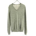 古着 UNIQLO ユニクロ カシミア100% 長袖 Vネック セーター L ライトグレー ニット レディース 【中古】 【PD】